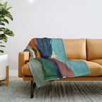Mountains by the lake Throw Blanket Gallery Image 1