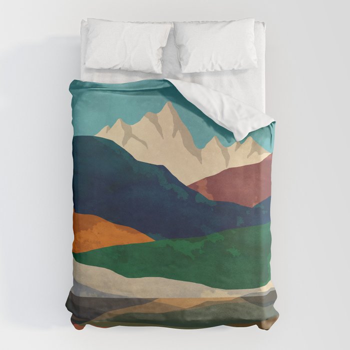 Mountains by the lake Duvet Cover Gallery Image 6