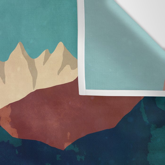 Mountains by the lake Wall Tapestry Gallery Image 3