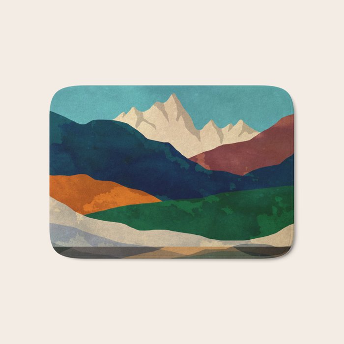 Mountains by the lake Bath Mat Gallery Image 1