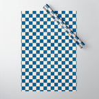 CHECKER - 001 - Cobalt Wrapping Paper Gallery Image 1