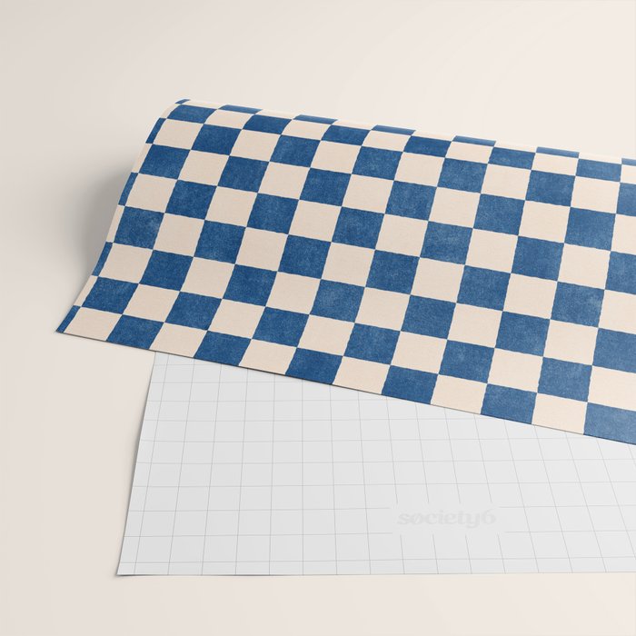 CHECKER - 001 - Cobalt Wrapping Paper Gallery Image 2