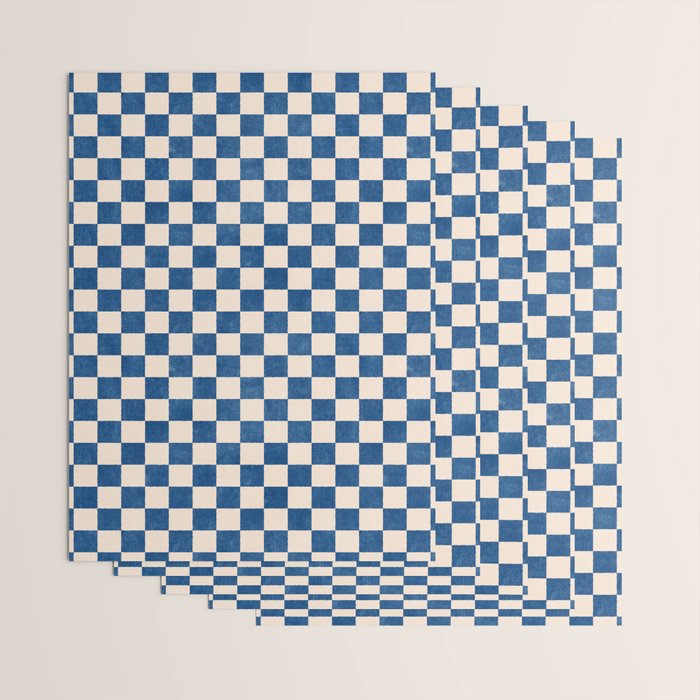 CHECKER - 001 - Cobalt Wrapping Paper Gallery Image 3