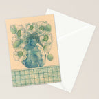 Blue Bud Vase Stationery Card Gallery Image 2