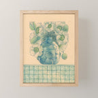 Blue Bud Vase Mini Art Print Gallery Image 1