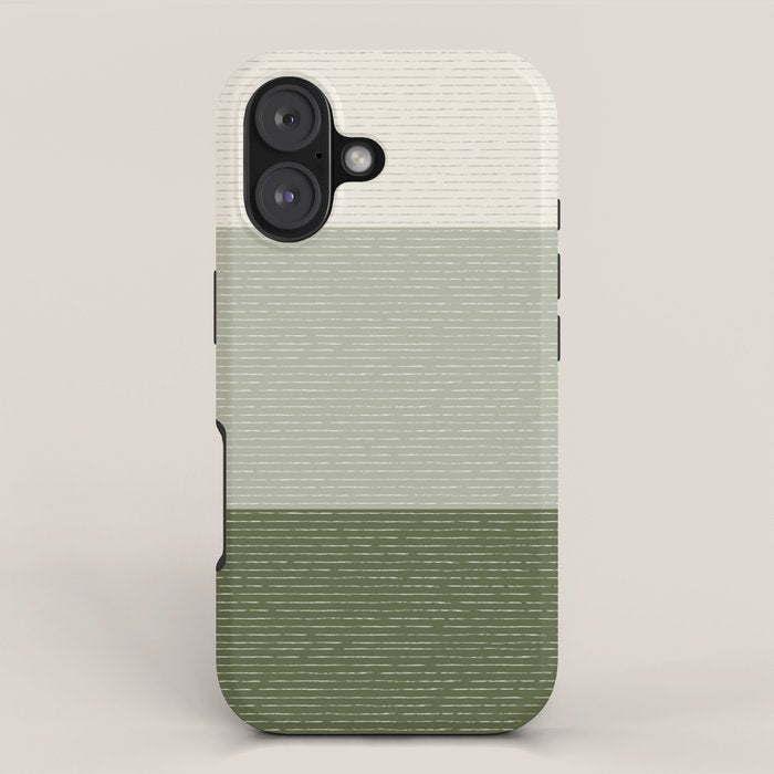 Sage Beige (Lined) iPhone Case Gallery Image 1