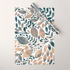 Watercolor branches and leaves - neutral Wrapping Paper Gallery Image 1