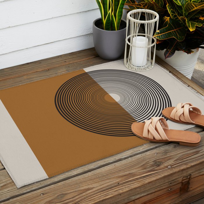 Mid Century Style, Retro  Outdoor Rug Gallery Image 2