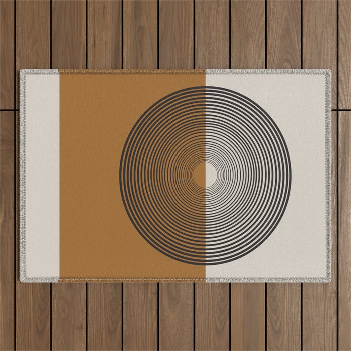 Mid Century Style, Retro  Outdoor Rug Gallery Image 1