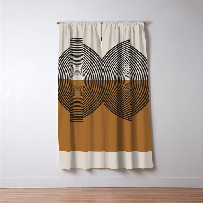 Mid Century Style, Retro  Window Curtain Gallery Image 3