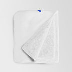 Royal Blue Mid Century Modern Minimal Sunburst Retro Sun Throw Blanket Gallery Image 3