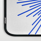 Royal Blue Mid Century Modern Minimal Sunburst Retro Sun Laptop Sleeve Gallery Image 3