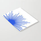 Royal Blue Mid Century Modern Minimal Sunburst Retro Sun Notebook Gallery Image 2