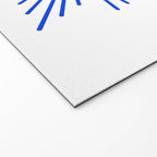 Royal Blue Mid Century Modern Minimal Sunburst Retro Sun Welcome Mat Gallery Image 2