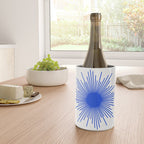 Royal Blue Mid Century Modern Minimal Sunburst Retro Sun Wine Chiller Gallery Image 4