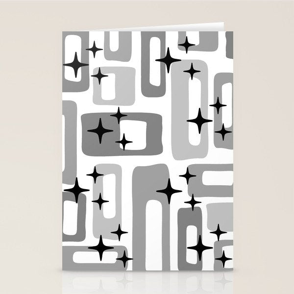 Retro Mid Century Modern Abstract Pattern 241 Stationery Card Gallery Image 1