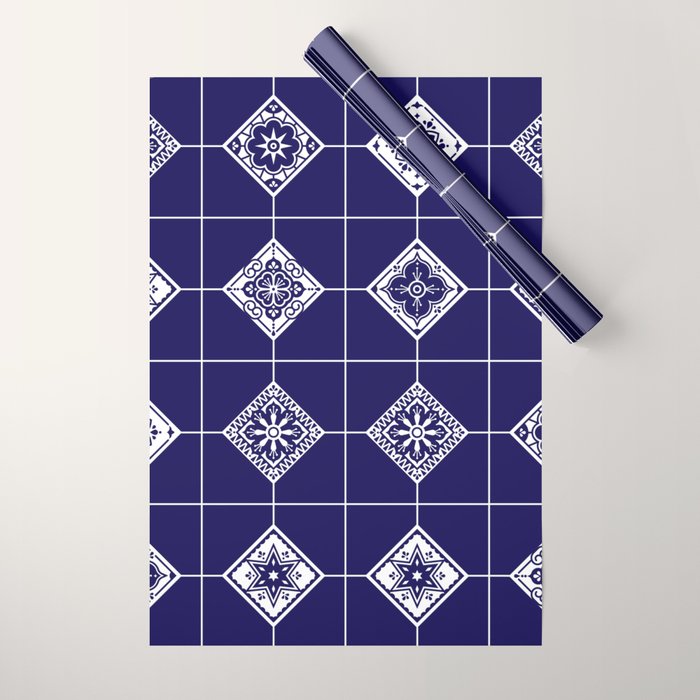 Talavera Mexican Tile - Porcelain Palette Wrapping Paper Gallery Image 1