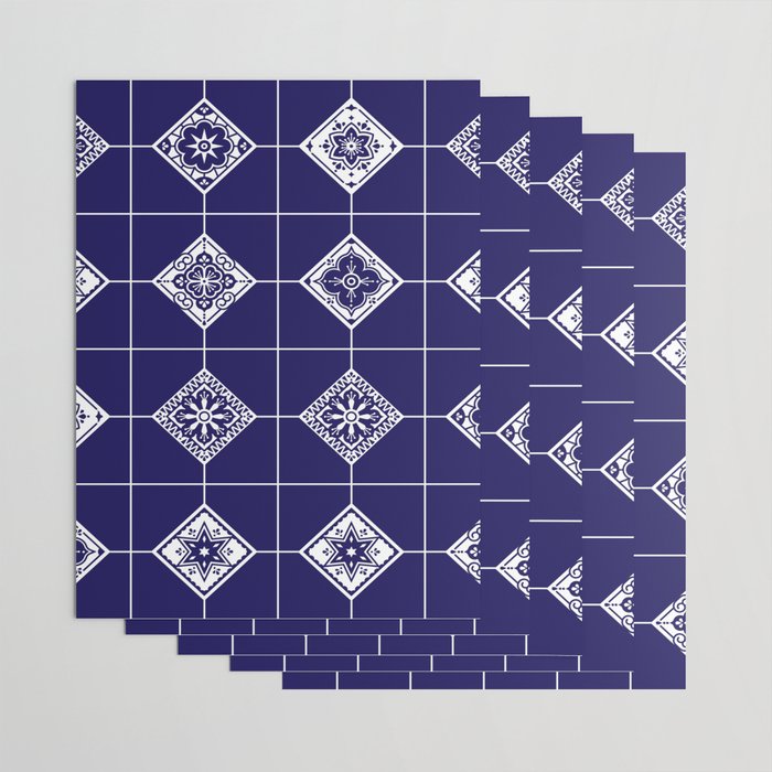 Talavera Mexican Tile - Porcelain Palette Wrapping Paper Gallery Image 3