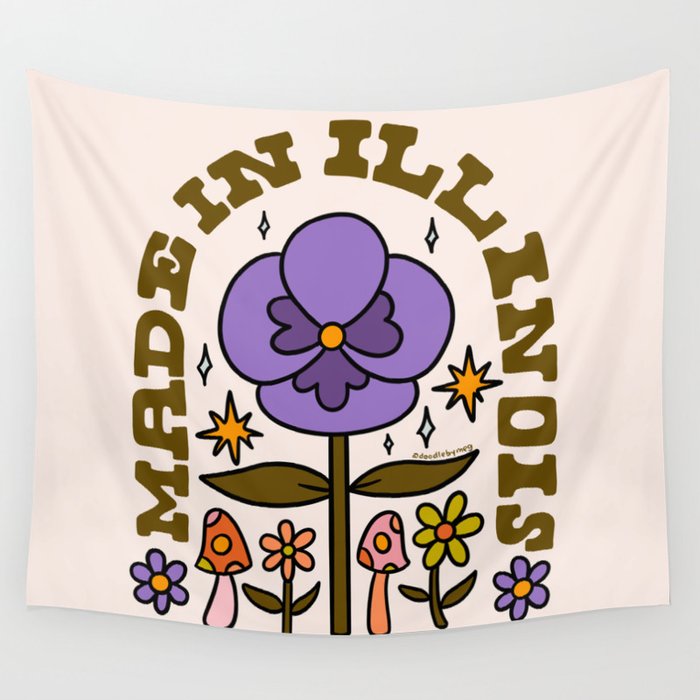 Made In Illinois Wall Tapestry Gallery Image 4