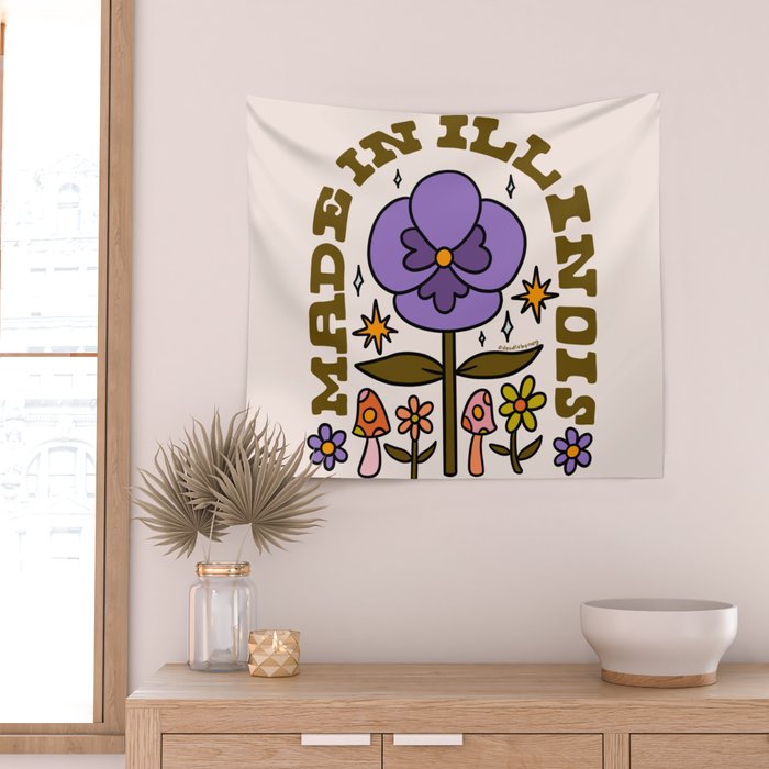 Made In Illinois Wall Tapestry Gallery Image 2