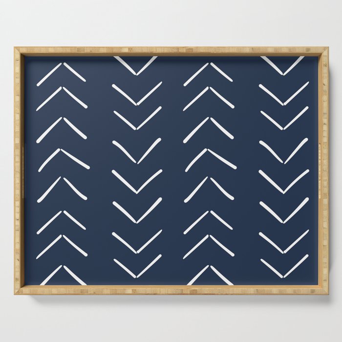 Boho Big Arrows in Navy Serving Tray Gallery Image 1