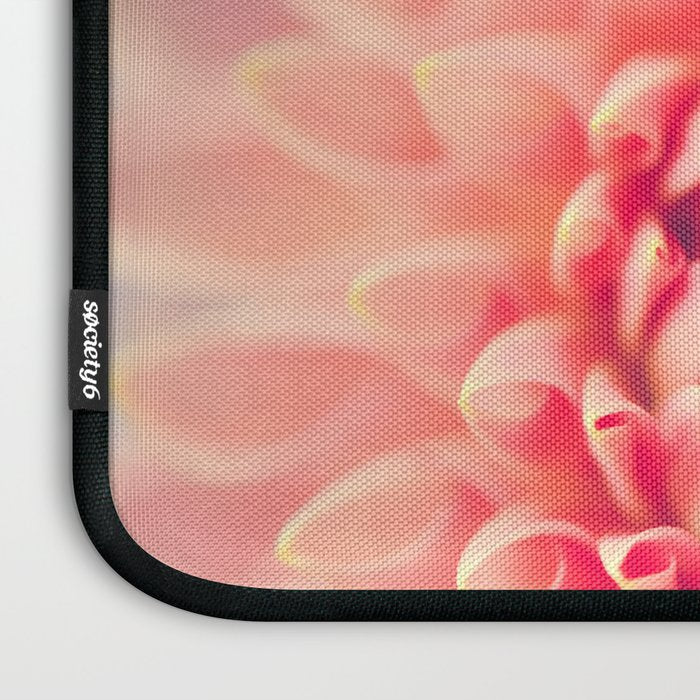 Enlightened -pink autumn dahlia flower photography Laptop Sleeve Gallery Image 3