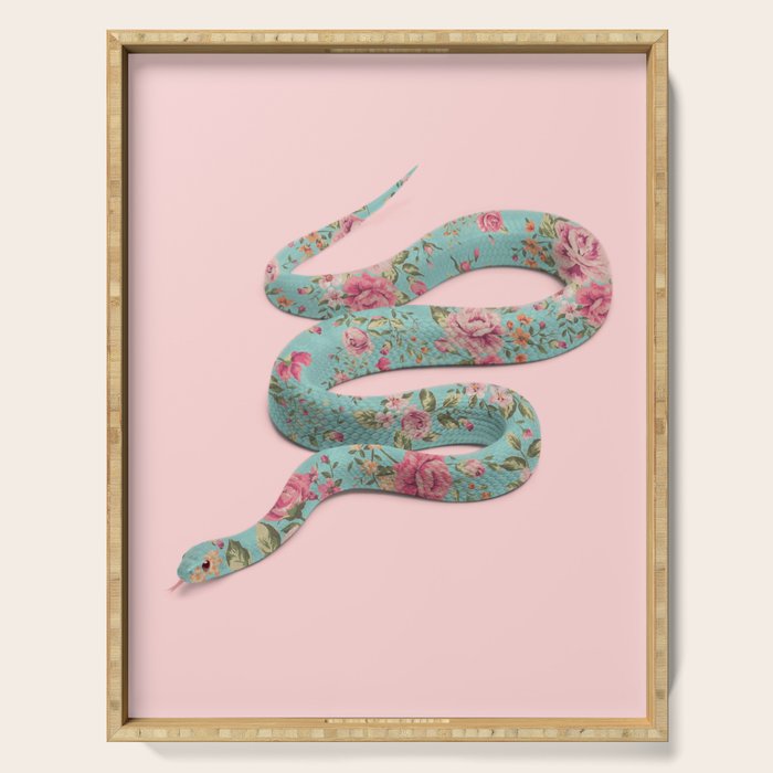 FLORAL SNAKE Serving Tray Gallery Image 1