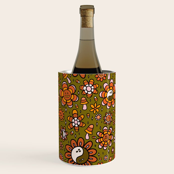 Candy Corn Flower Print Wine Chiller Gallery Image 2