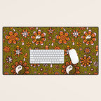 Candy Corn Flower Print Desk Mat Gallery Image 1