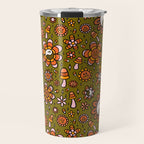 Candy Corn Flower Print Travel Mug Gallery Image 1