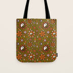 Candy Corn Flower Print Tote Bag Gallery Image 1
