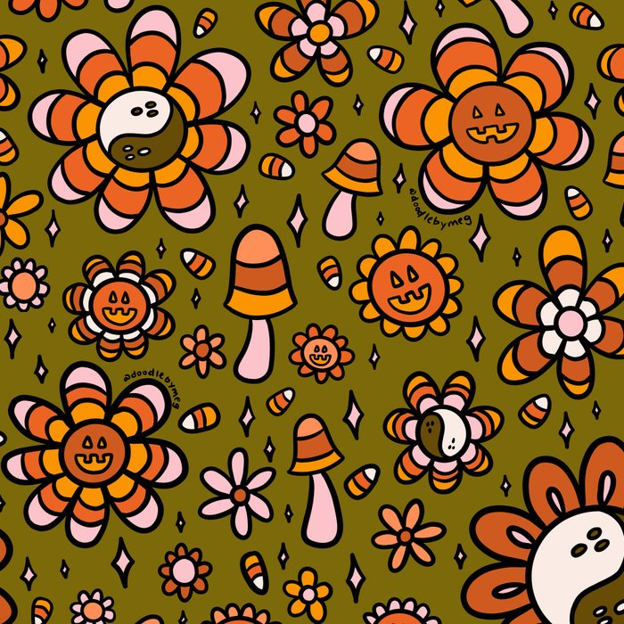 Candy Corn Flower Print Coffee Mug Gallery Image 2