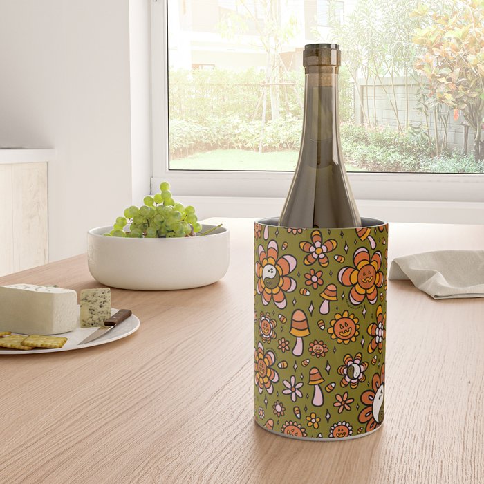 Candy Corn Flower Print Wine Chiller Gallery Image 4