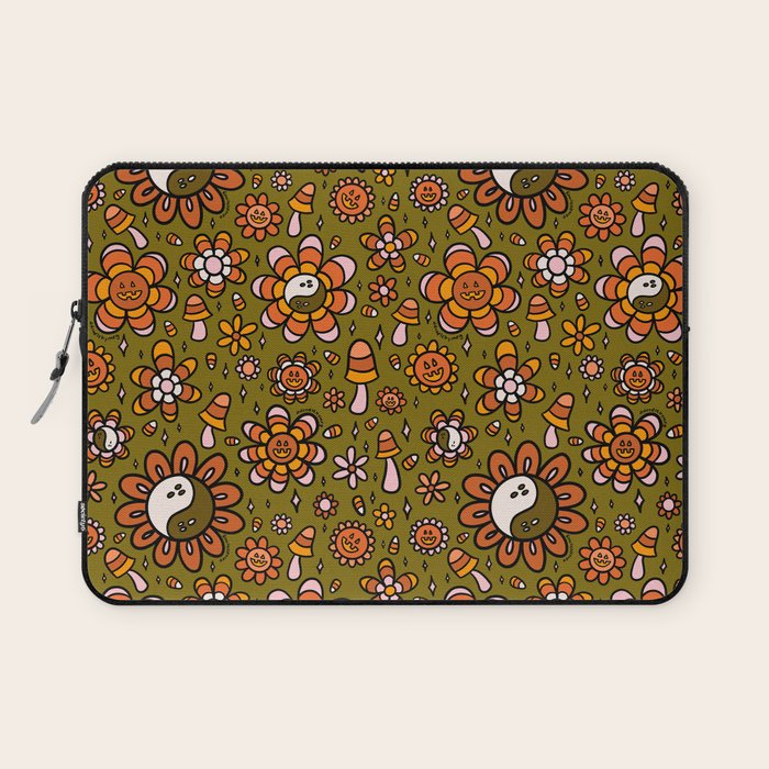 Candy Corn Flower Print Laptop Sleeve Gallery Image 1