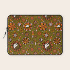 Candy Corn Flower Print Laptop Sleeve Gallery Image 1