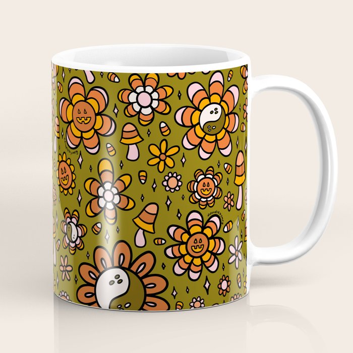 Candy Corn Flower Print Coffee Mug Gallery Image 1