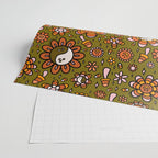 Candy Corn Flower Print Wrapping Paper Gallery Image 2