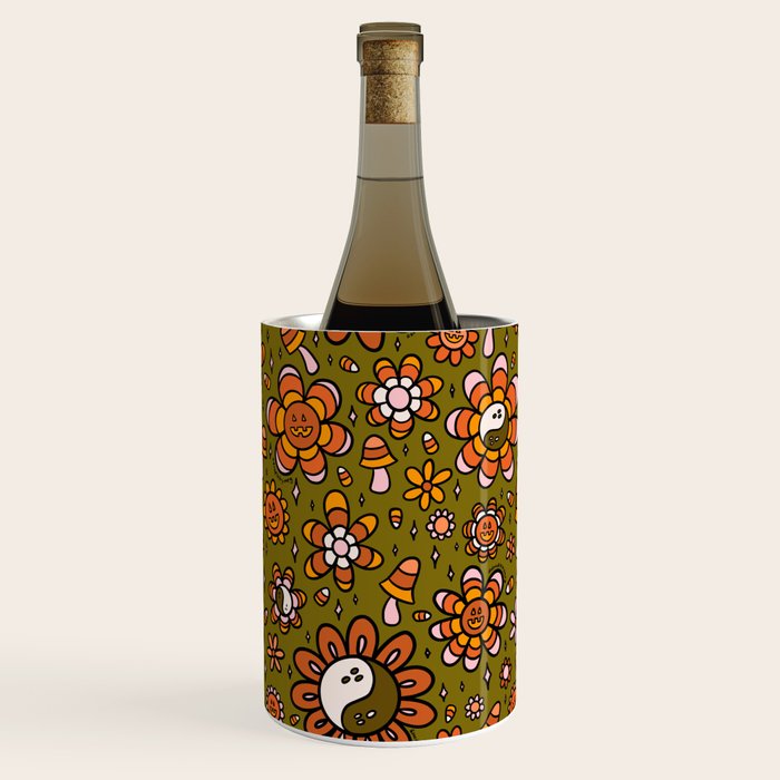 Candy Corn Flower Print Wine Chiller Gallery Image 3