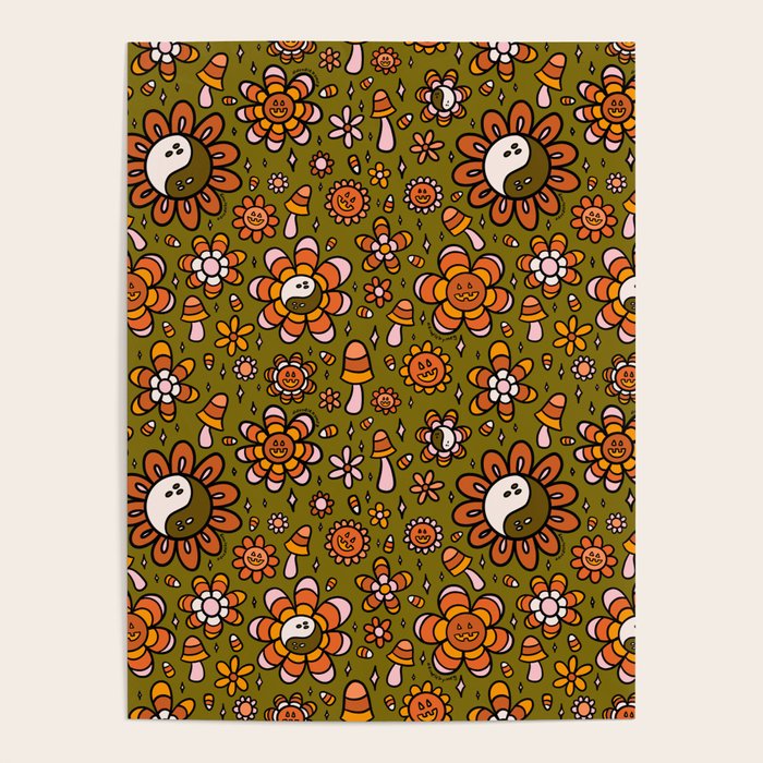 Candy Corn Flower Print Poster Gallery Image 4