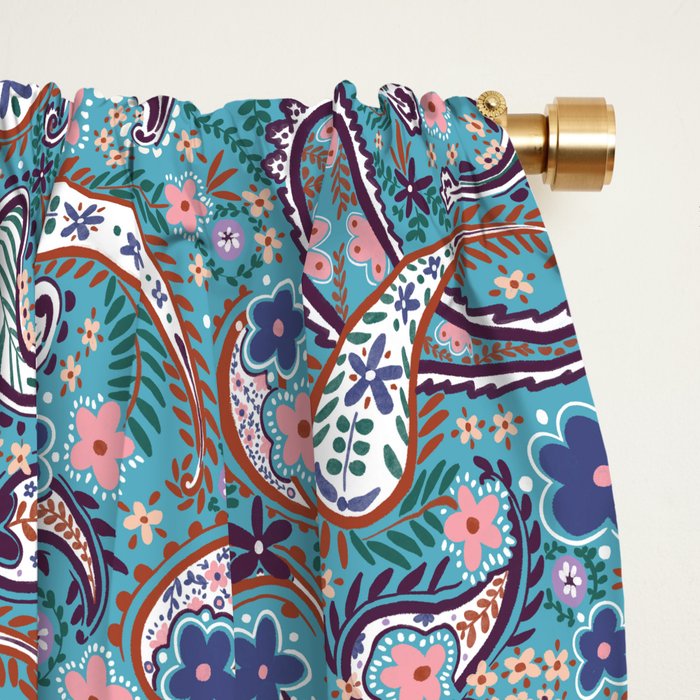 Whimsical Paisley Dance Window Curtain Gallery Image 2