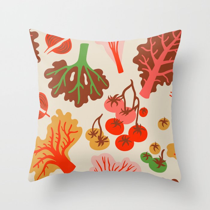 FARMFOLK SALAD Throw Pillow Gallery Image 6