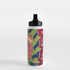 Safavid Rug Detail Abstract Low Poly Geometric Vector Art Water Bottle Gallery Image 2
