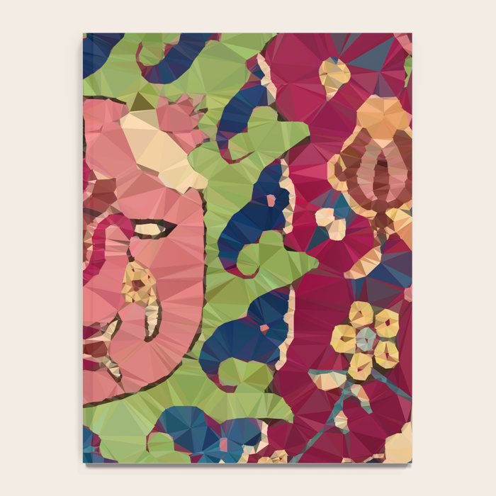 Safavid Rug Detail Abstract Low Poly Geometric Vector Art Notebook Gallery Image 4