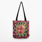 Safavid Rug Detail Abstract Low Poly Geometric Vector Art Tote Bag Gallery Image 2