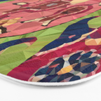 Safavid Rug Detail Abstract Low Poly Geometric Vector Art Bath Mat Gallery Image 3