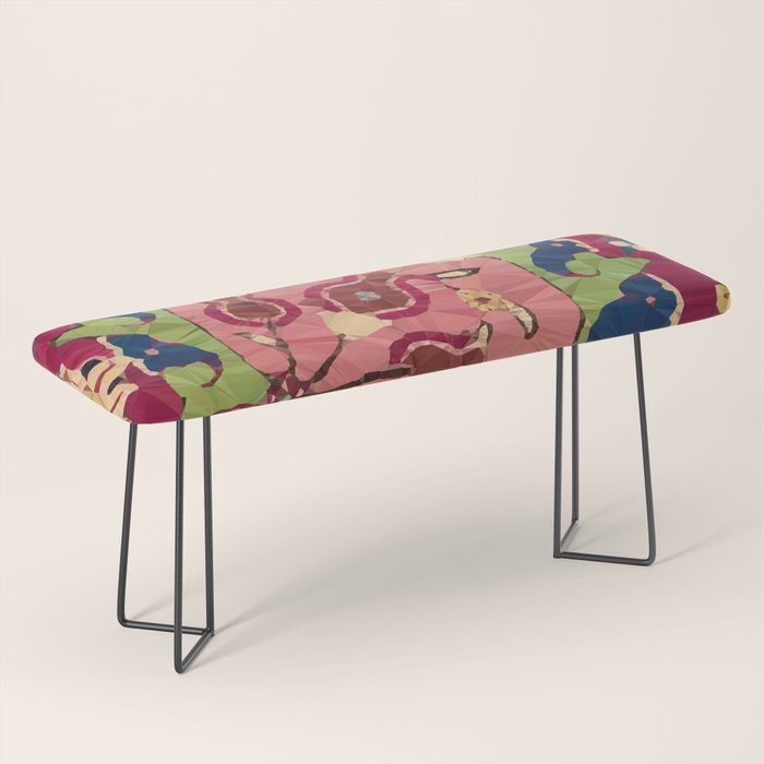 Safavid Rug Detail Abstract Low Poly Geometric Vector Art Bench Gallery Image 1