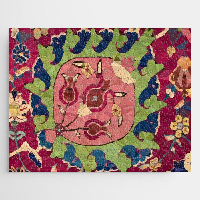 Safavid Rug Detail Abstract Low Poly Geometric Vector Art Jigsaw Puzzle Gallery Image 1