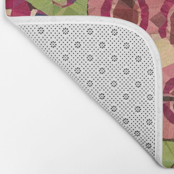 Safavid Rug Detail Abstract Low Poly Geometric Vector Art Bath Mat Gallery Image 2