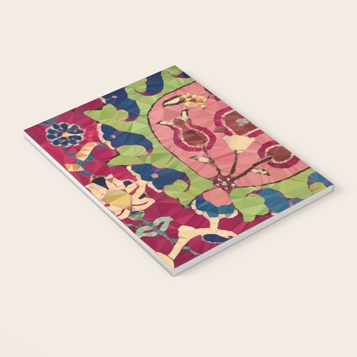 Safavid Rug Detail Abstract Low Poly Geometric Vector Art Notebook Gallery Image 3