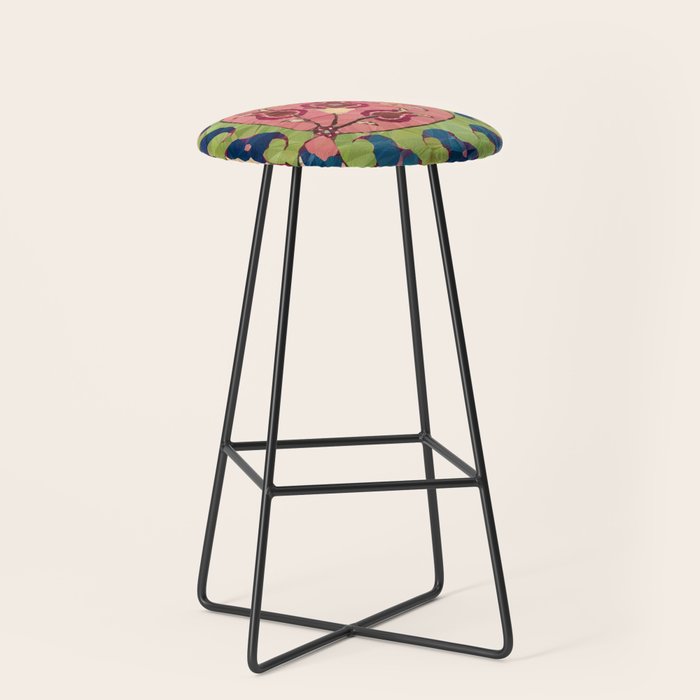 Safavid Rug Detail Abstract Low Poly Geometric Vector Art Stool Gallery Image 1